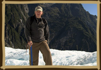 Richard hikes glacier