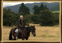 Richard rides horseback