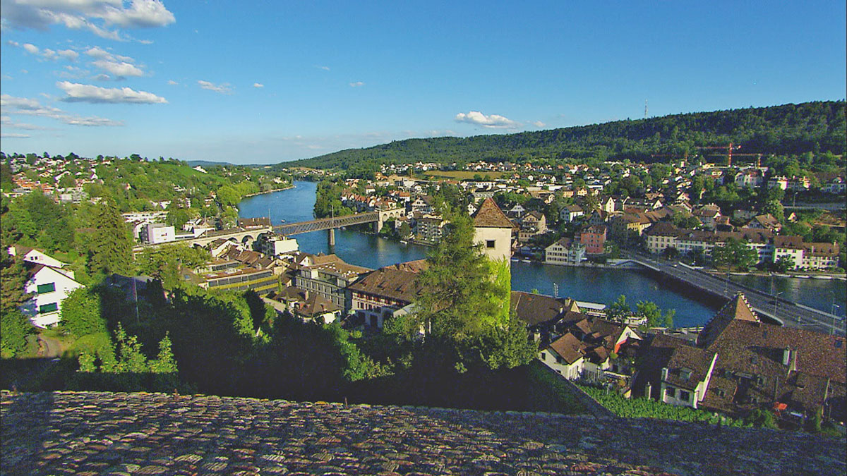  Rhein River & Schaffhausen from Munot fortress
