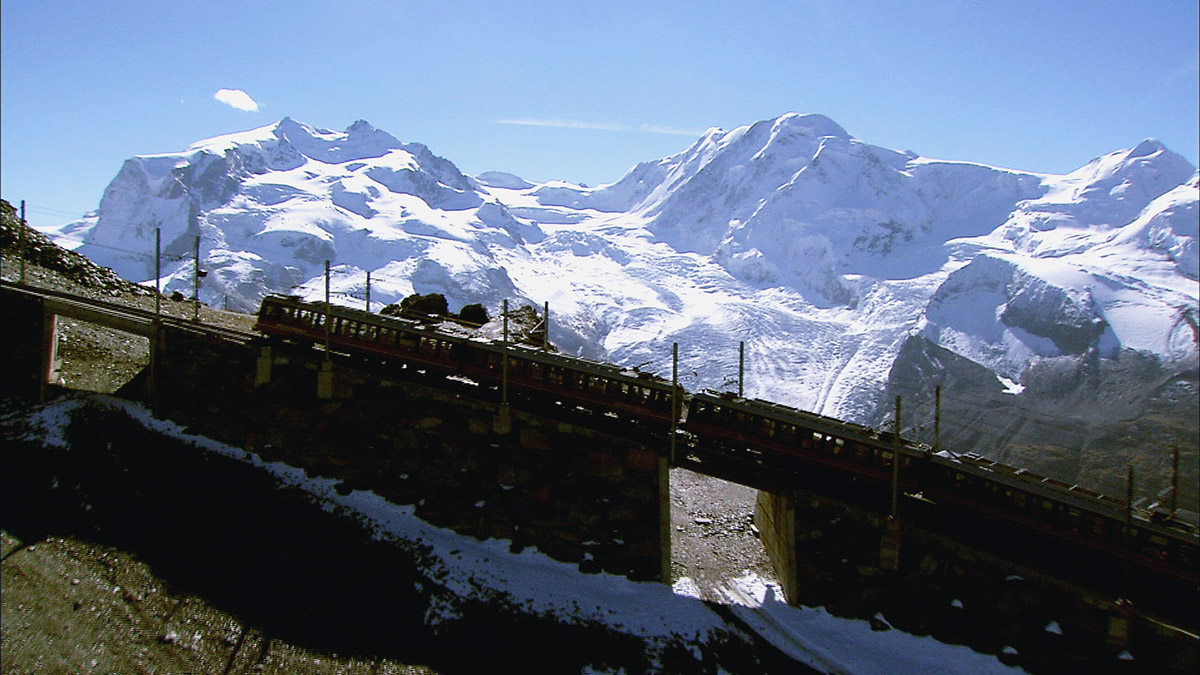 Gornergratbahn and mountains