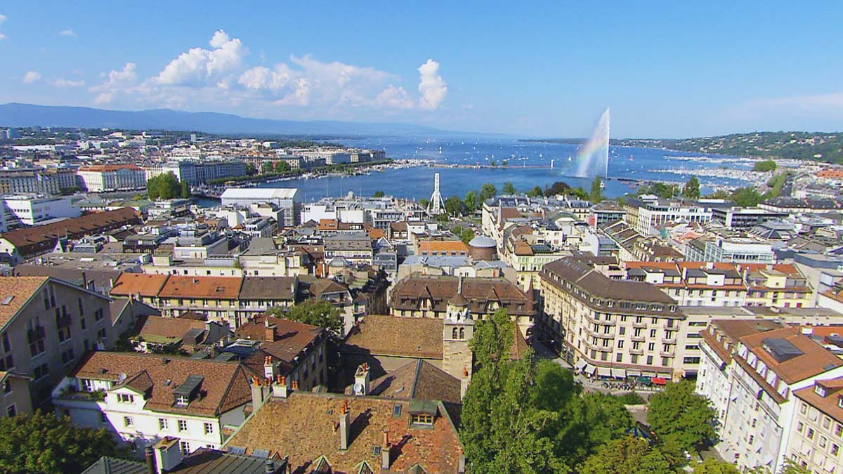 Geneva skyline and lake